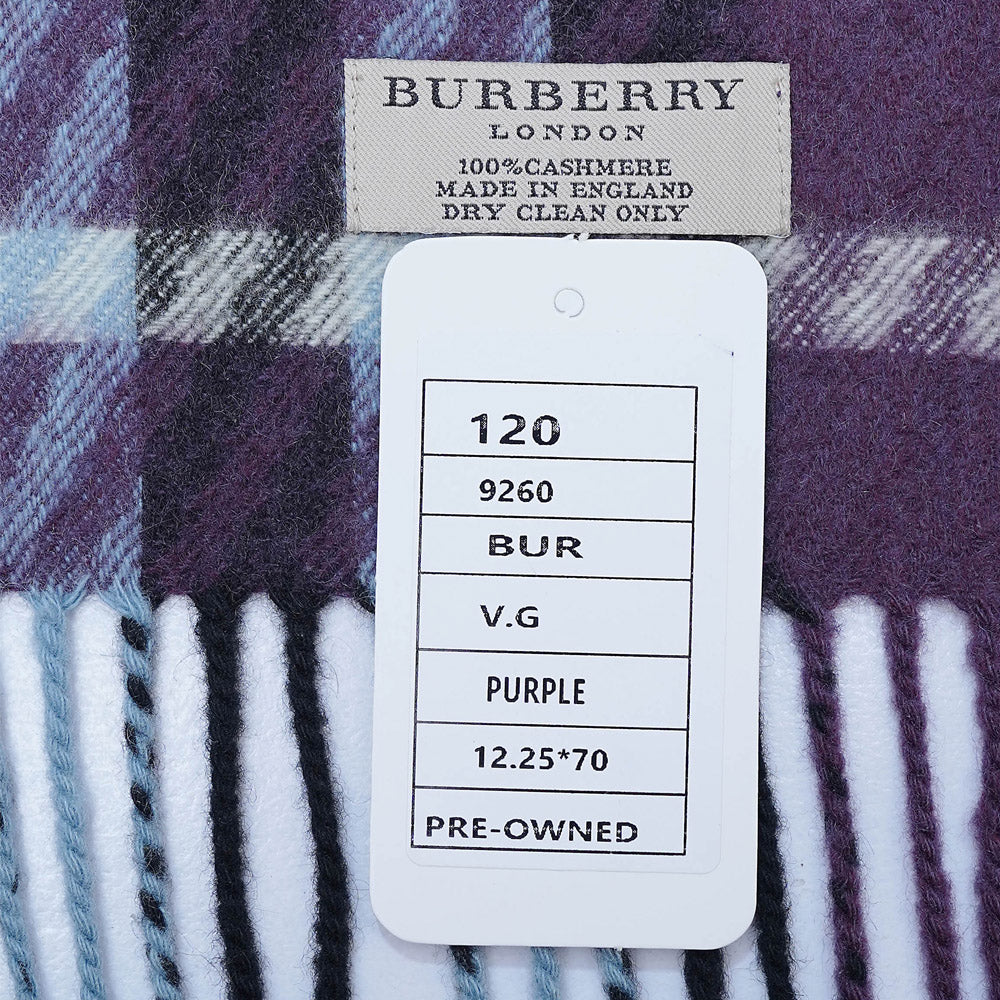 Cashmere Plaid Print Vintage Pre-Loved Scarf