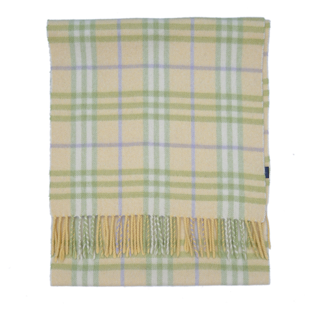 Cashmere Plaid Print Vintage Pre-Loved Scarf