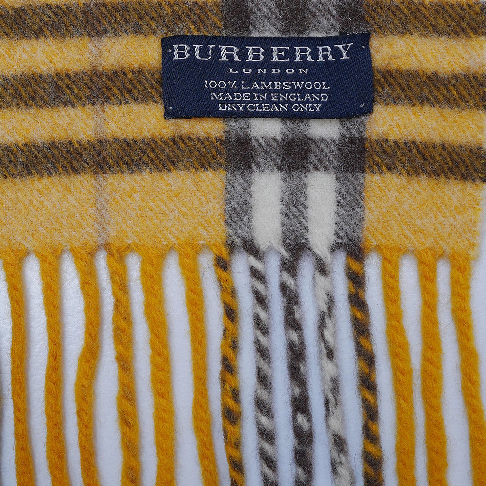 Lambswool Plaid Print Vintage Pre-Loved Scarf
