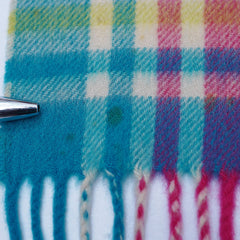 Cashmere Plaid Print Vintage Pre-Loved Scarf