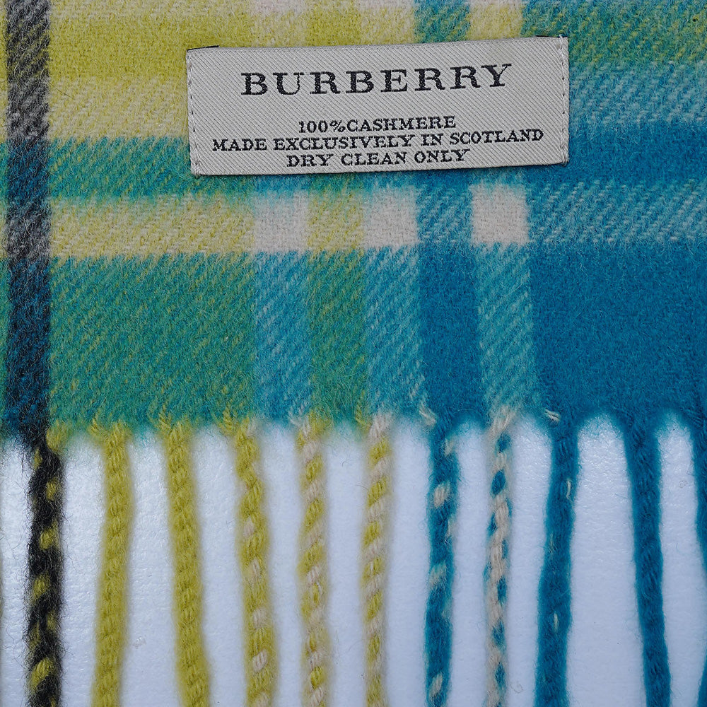 Cashmere Plaid Print Vintage Pre-Loved Scarf