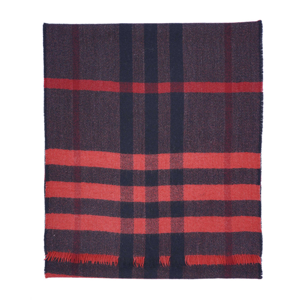 Wool Plaid Print Vintage Pre-Loved Scarf