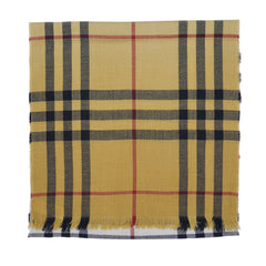 Wool/Cashmere Plaid Print Vintage Pre-Loved Scarf