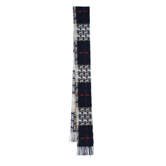 Merino/Cashmere Plaid Print Vintage Pre-Loved Scarf
