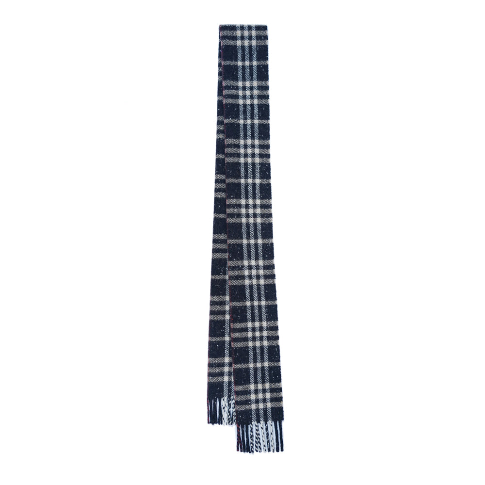Merino/Cashmere Plaid Print Vintage Pre-Loved Scarf