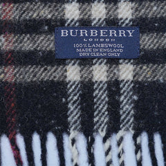 Merino/Cashmere Plaid Print Vintage Pre-Loved Scarf