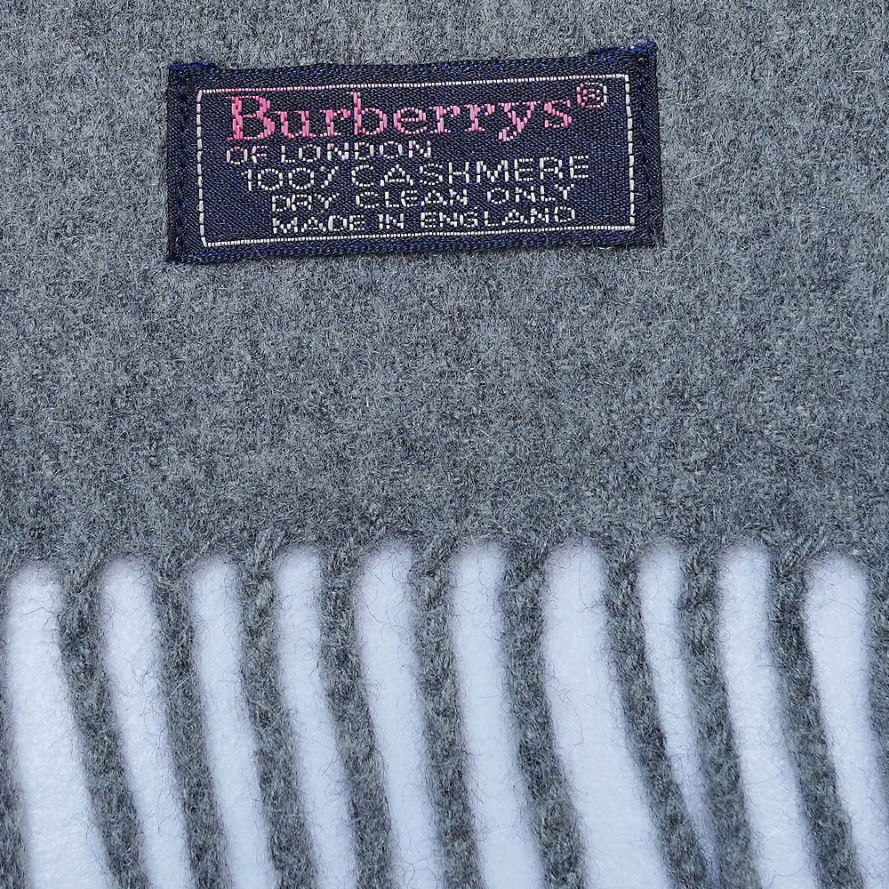 Cashmere Plain Print Vintage Pre-Loved Scarf