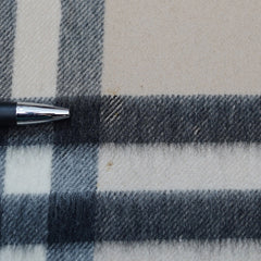 Cashmere Large Check Vintage Pre-Loved Scarf