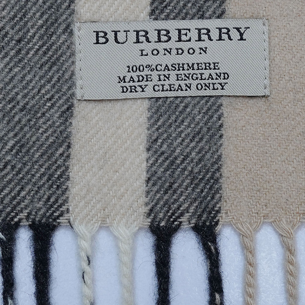 Cashmere Large Check Vintage Pre-Loved Scarf