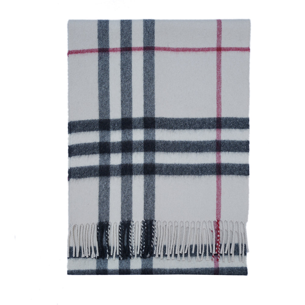 Cashmere Large Check Vintage Pre-Loved Scarf