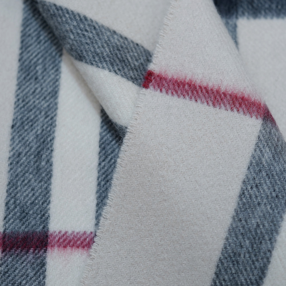 Cashmere Large Check Vintage Pre-Loved Scarf