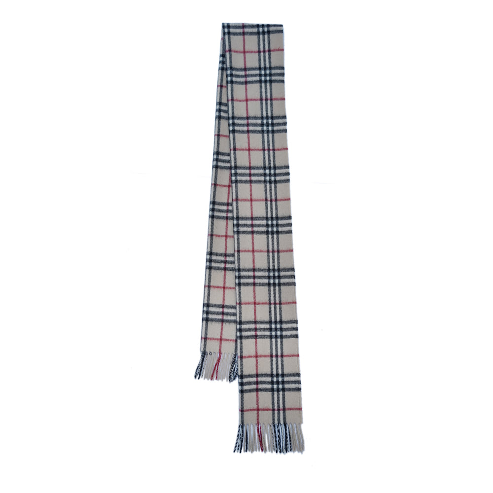 Merino Wool Plaid Print Vintage Pre-Loved Scarf