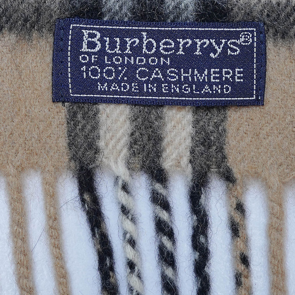 Cashmere Plaid Print Vintage Pre-Loved Scarf