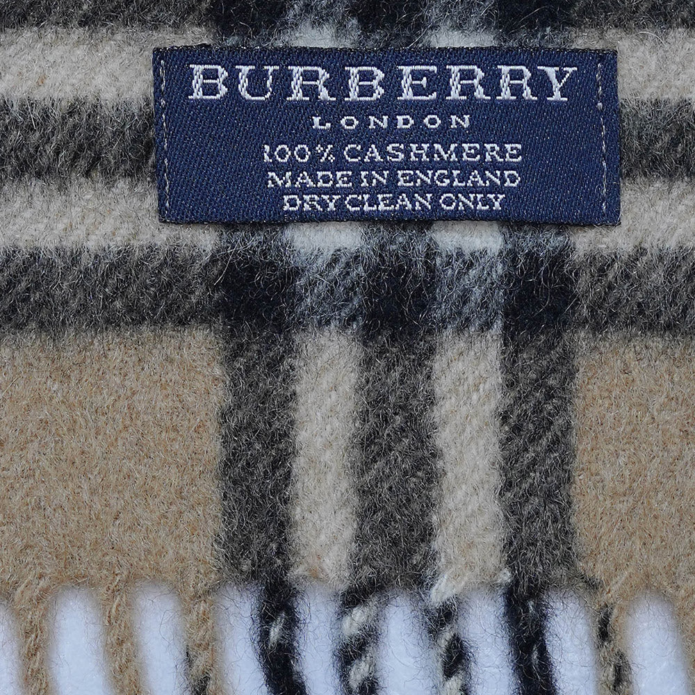 Cashmere Plaid Print Vintage Pre-Loved Scarf