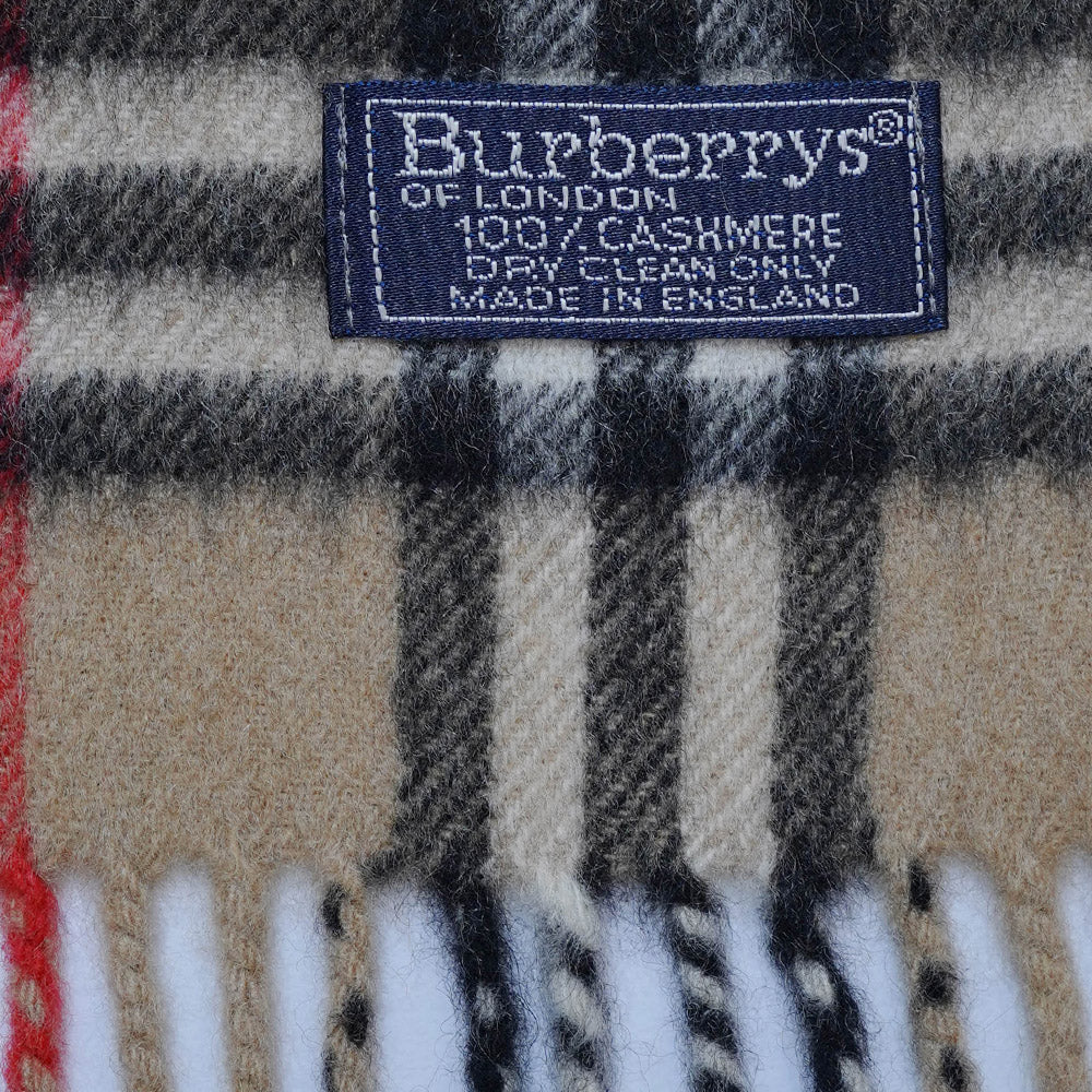 Cashmere Plaid Print Vintage Pre-Loved Scarf