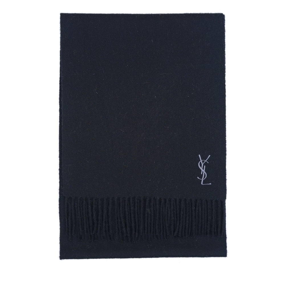 YSL Wool Plain Vintage Pre-Loved Scarf