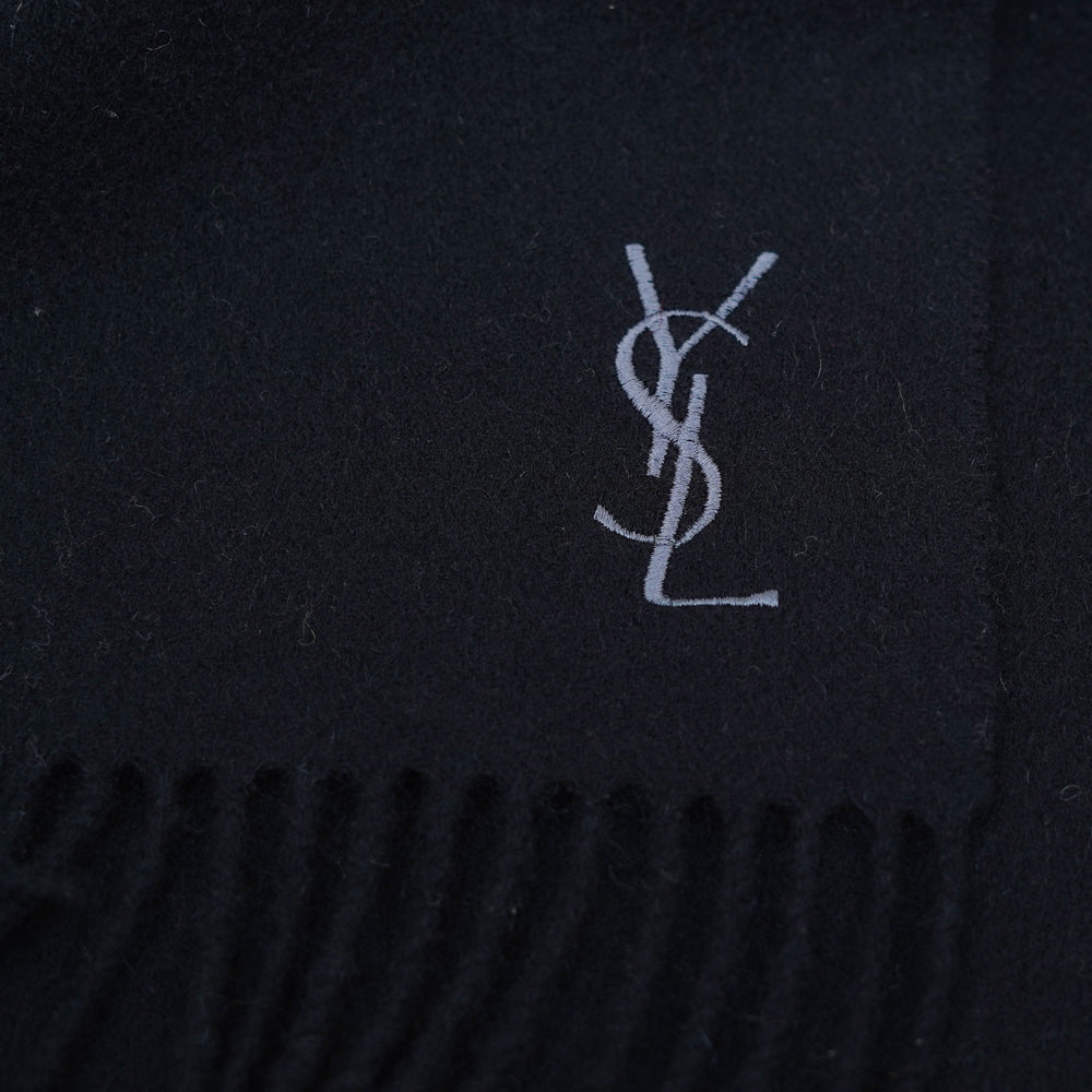 YSL Wool Plain Vintage Pre-Loved Scarf
