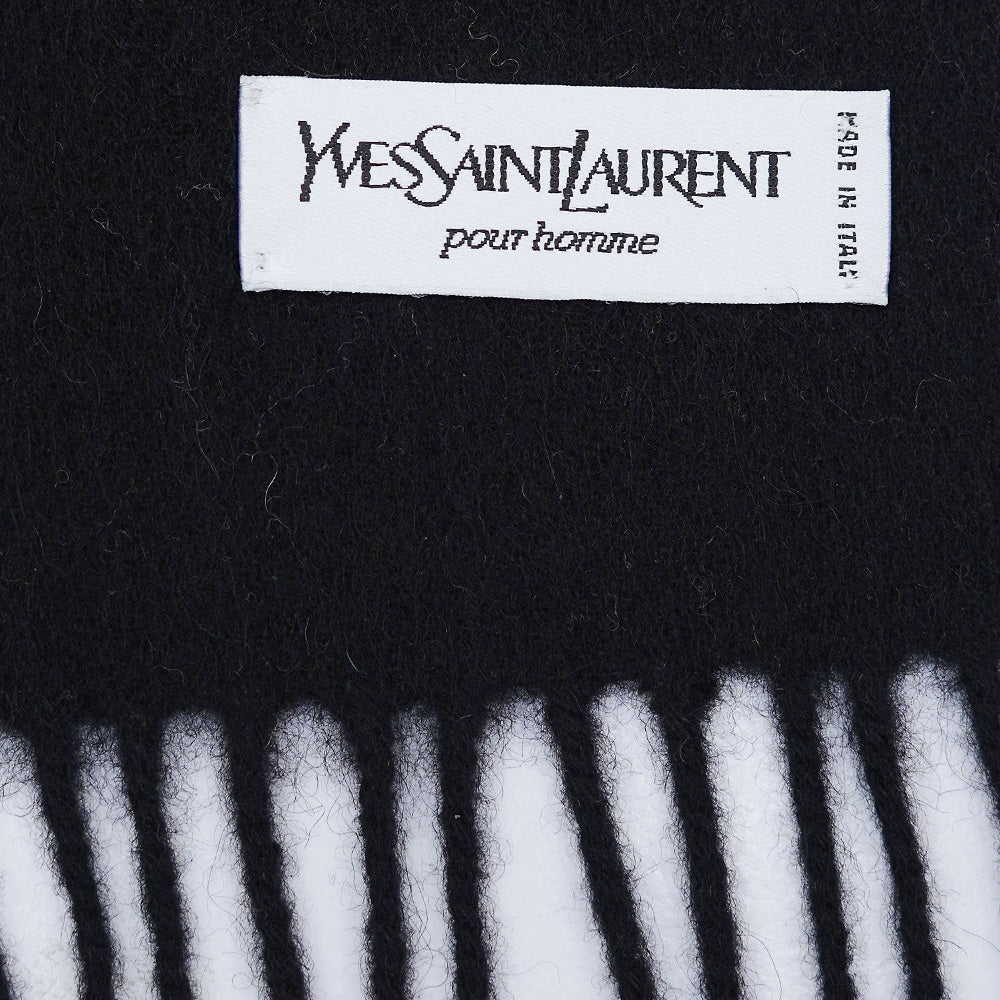 YSL Wool Plain Vintage Pre-Loved Scarf