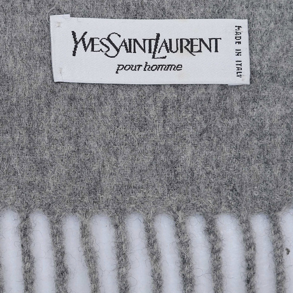 YSL Wool Plain Vintage Pre-Loved Scarf