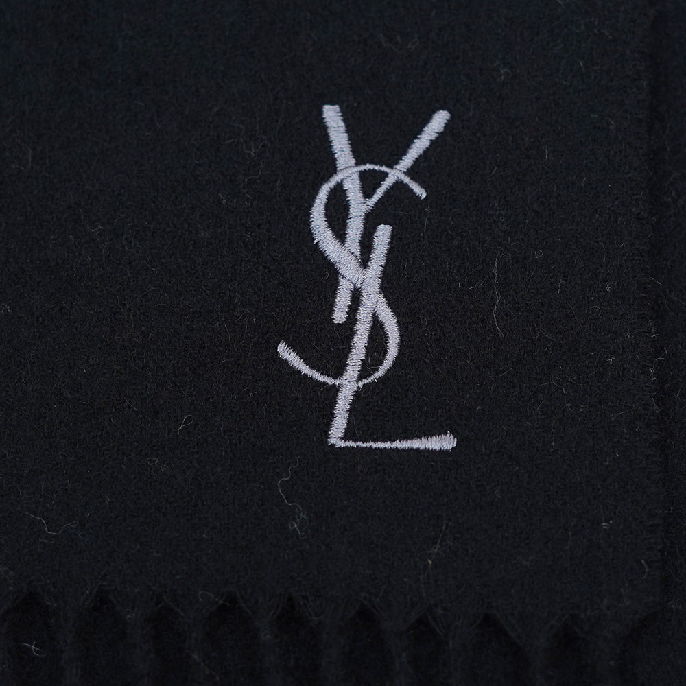 YSL Wool Plain Vintage Pre-Loved Scarf