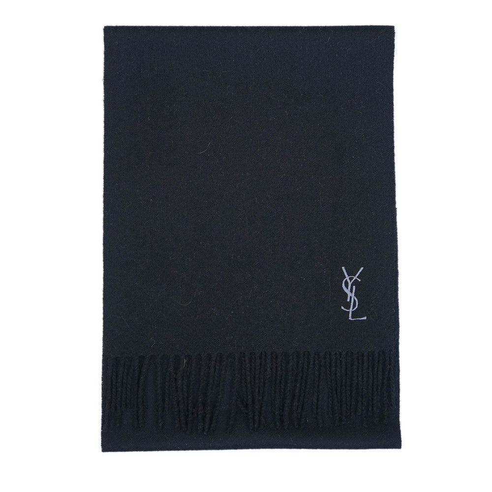 YSL Wool Plain Vintage Pre-Loved Scarf