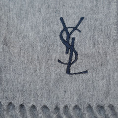 YSL Wool Plain Vintage Pre-Loved Scarf