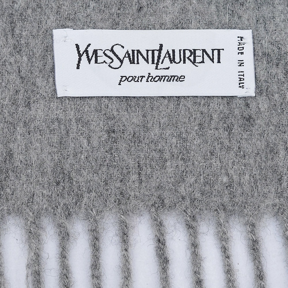 YSL Wool Plain Vintage Pre-Loved Scarf