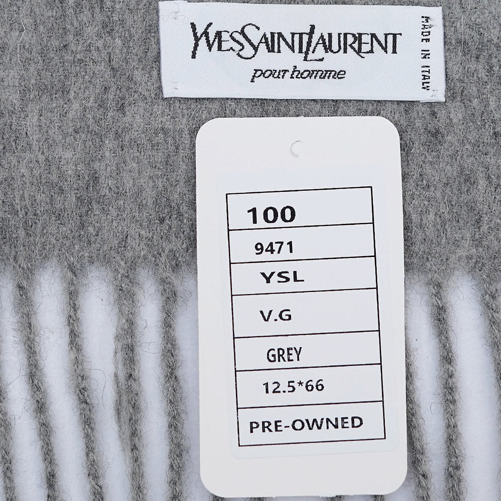YSL Wool Plain Vintage Pre-Loved Scarf