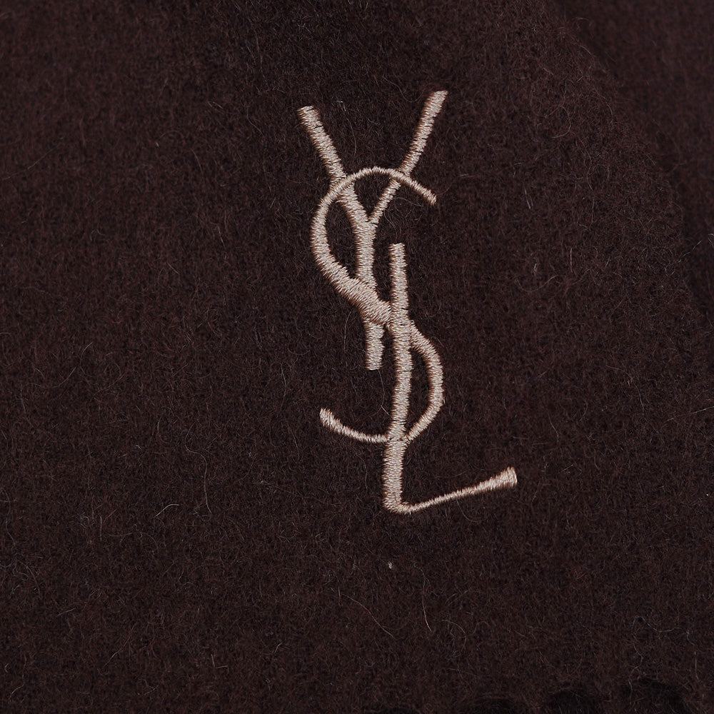 YSL Wool Plain Vintage Pre-Loved Scarf