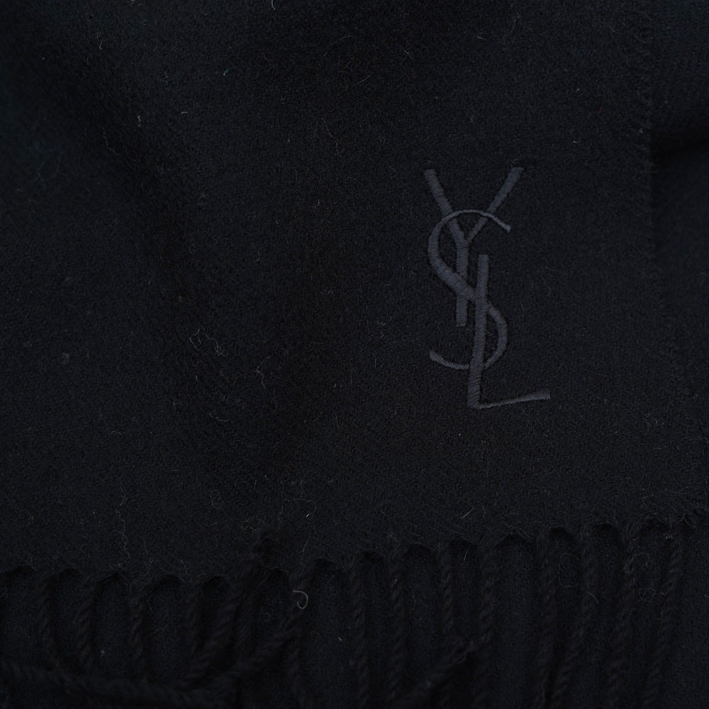 YSL Wool Plain Vintage Pre-Loved Scarf