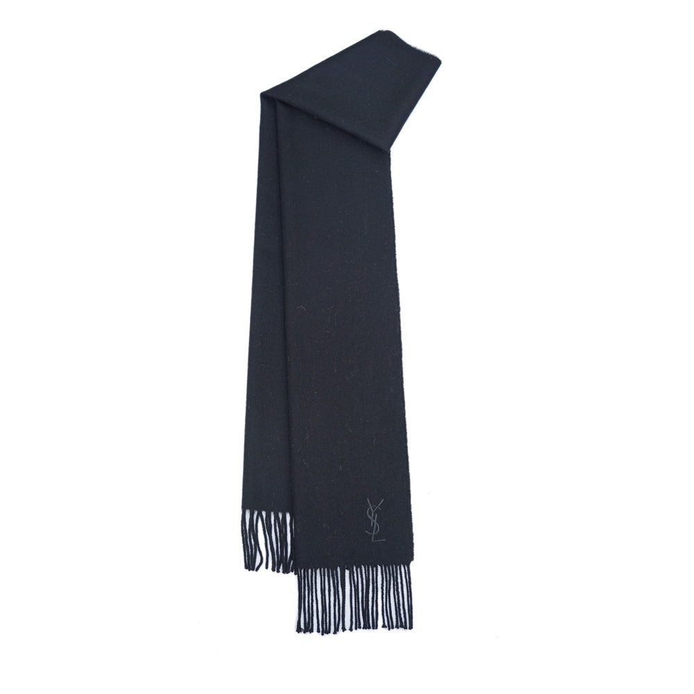 YSL Wool Plain Vintage Pre-Loved Scarf