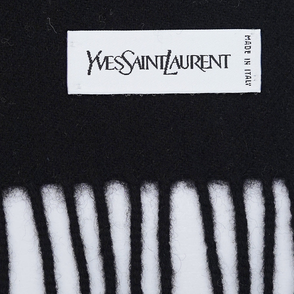 YSL Wool Plain Vintage Pre-Loved Scarf