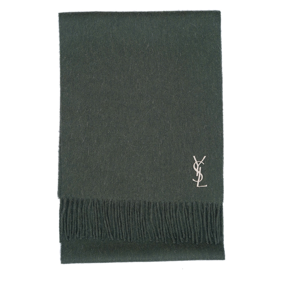 YSL Wool Plain Vintage Pre-Loved Scarf