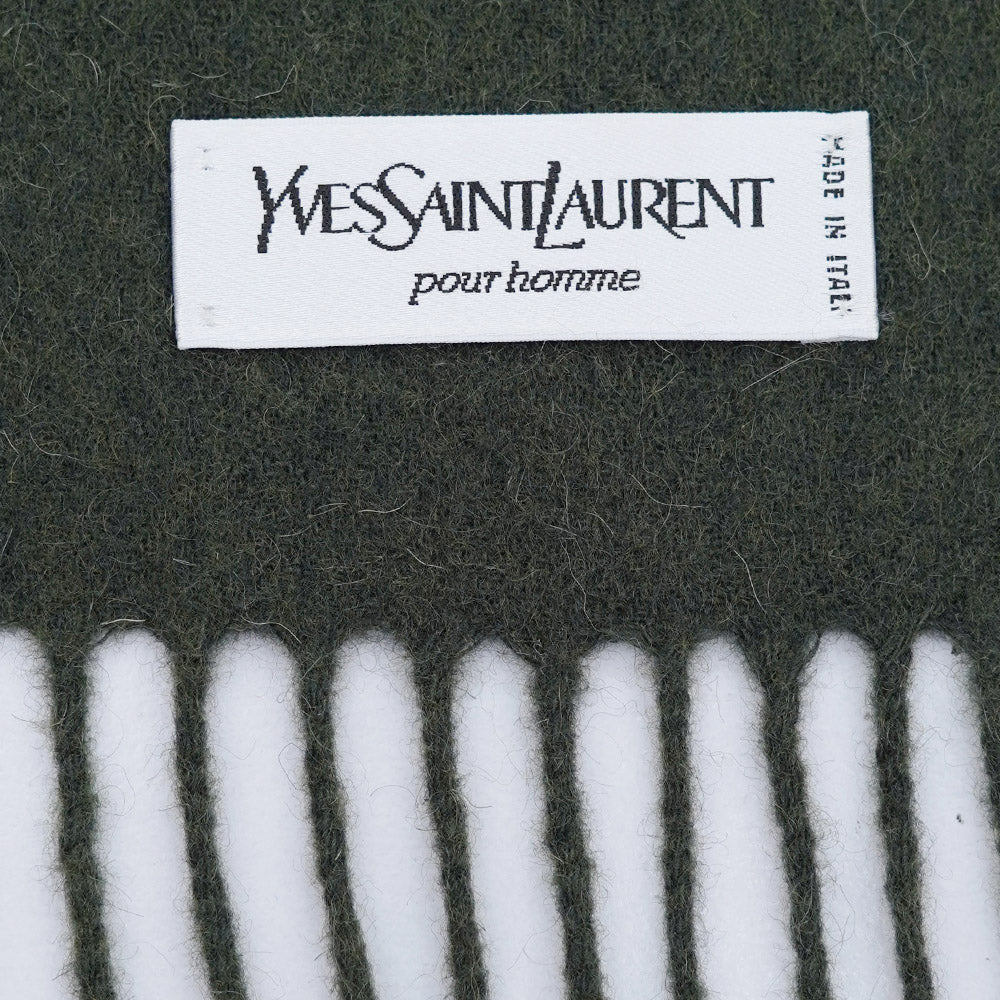YSL Wool Plain Vintage Pre-Loved Scarf