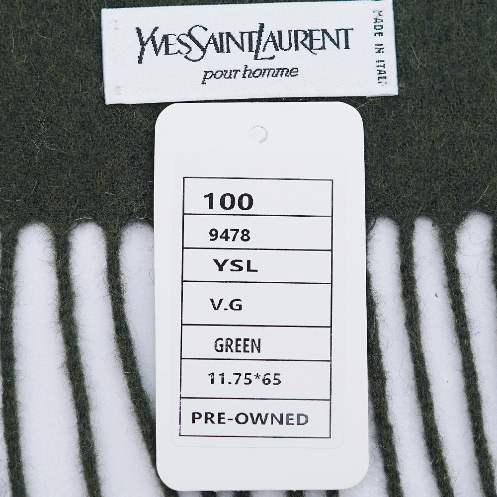 YSL Wool Plain Vintage Pre-Loved Scarf