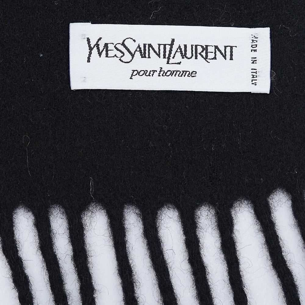 YSL Wool Plain Vintage Pre-Loved Scarf